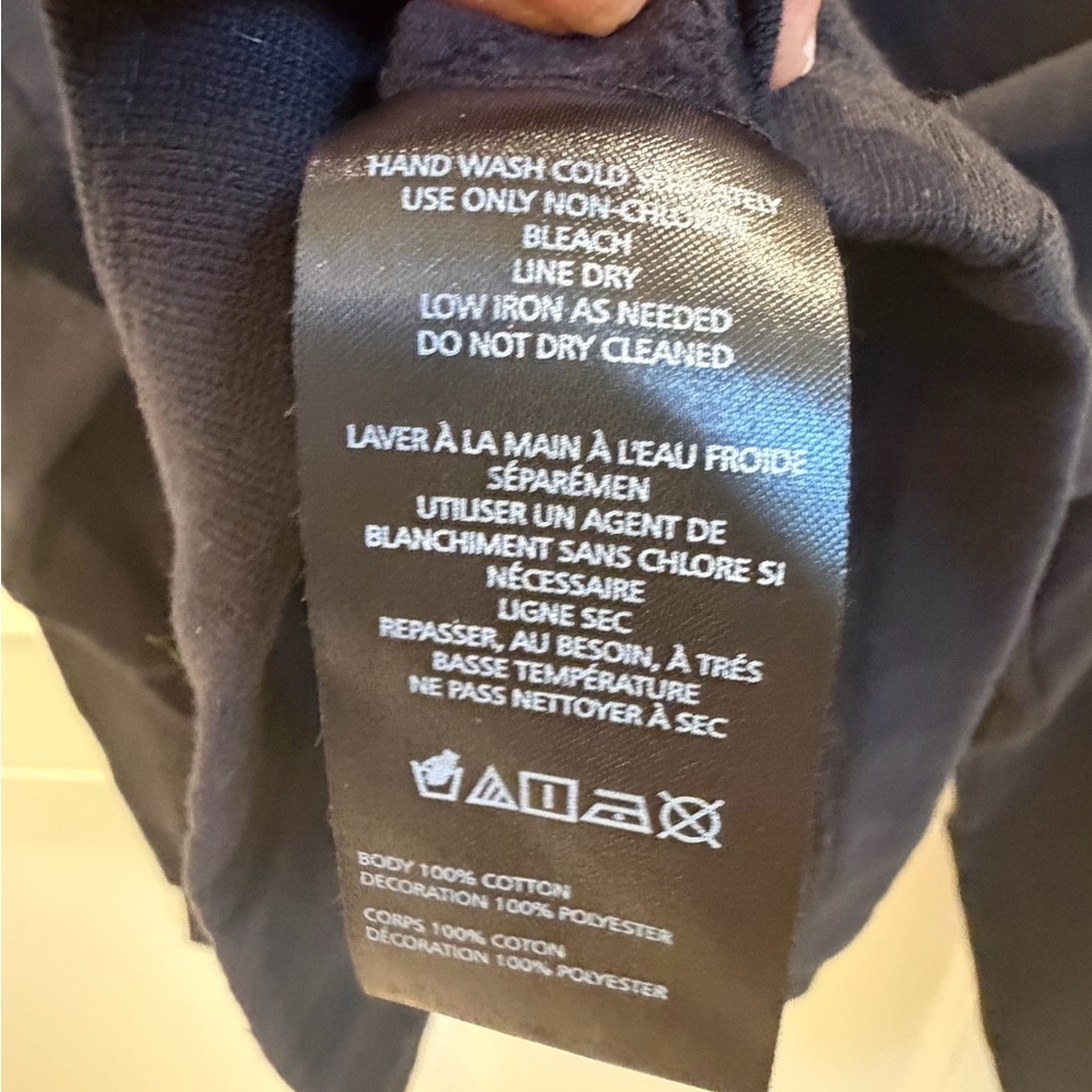 NWT new small Anthropologie Black Embellished Crew-Neck Sweatshirt beaded - Picture 12 of 17